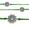 Lotus Charm Rakhi Bracelet Indian Rakhi Bracelet Desi Favors Rakhi for Raksha Bandhan Handcrafted Rakhi for Brother Bhaiya Bhabhi Bracelet with Ties